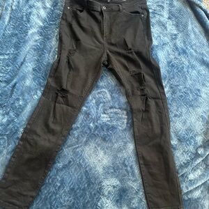 New York & Company High-Waist Super Skinny Jeans - Black